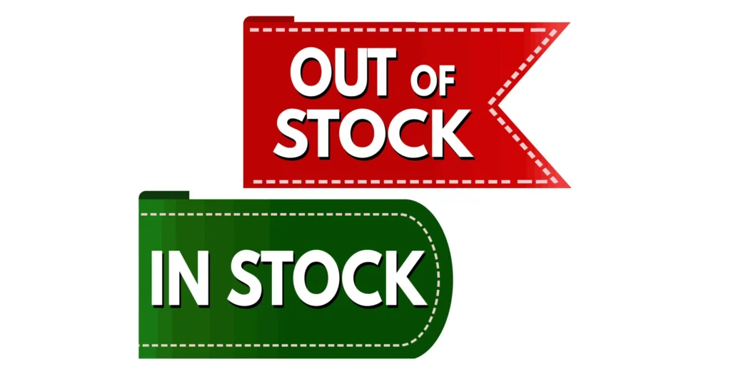 out of stock - in stock